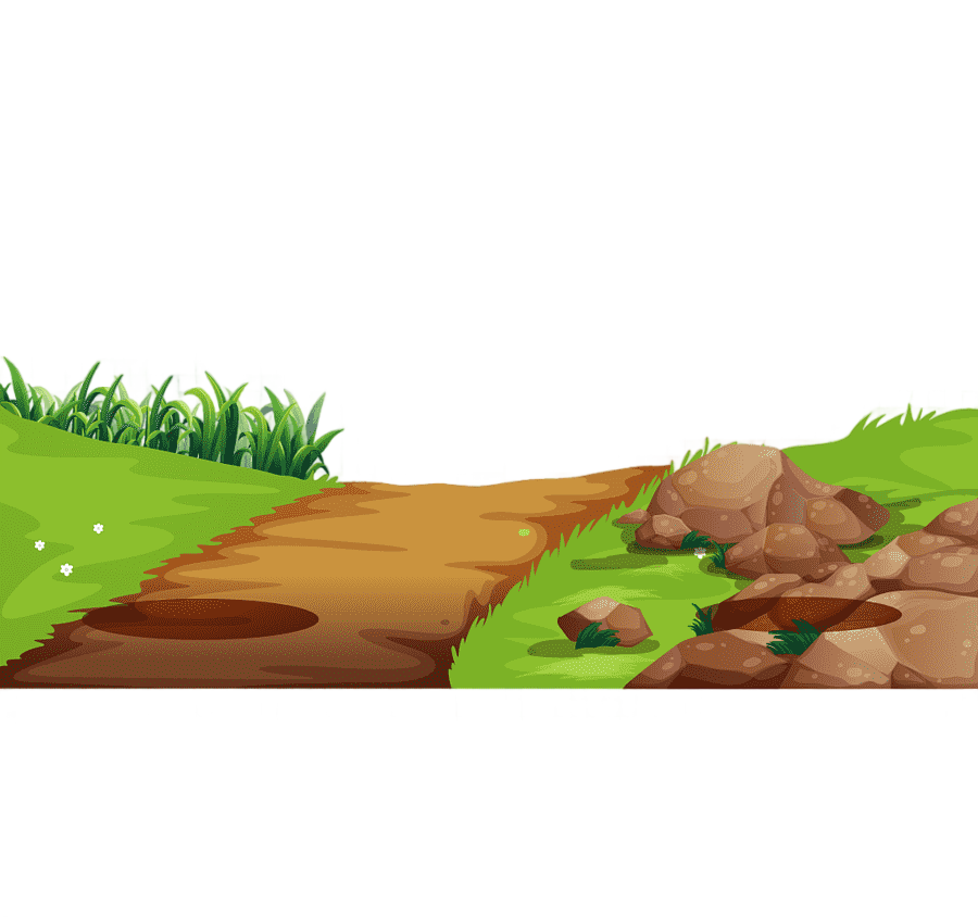 png clipart dirt path cartoon illustration cartoon green road cartoon character leaf