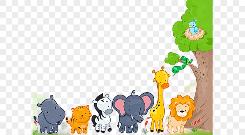 png clipart disneys animal kingdom cartoon graphy hand painted elephants lions zebras anim