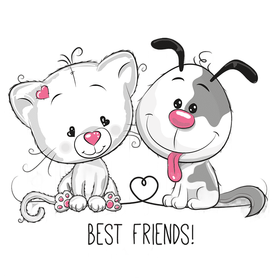 png clipart dog cat relationship puppy pet cartoon animal cartoon gray dog and white cat i