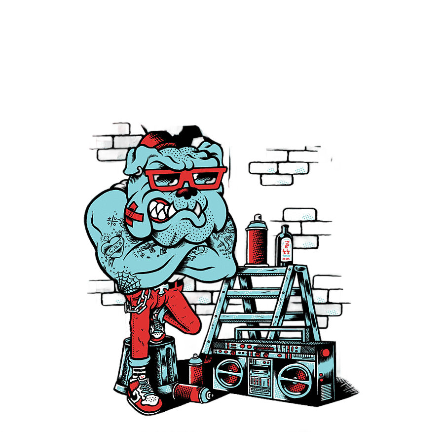 png clipart dog character leaning by wall illustration t shirt cartoon drawing illustratio