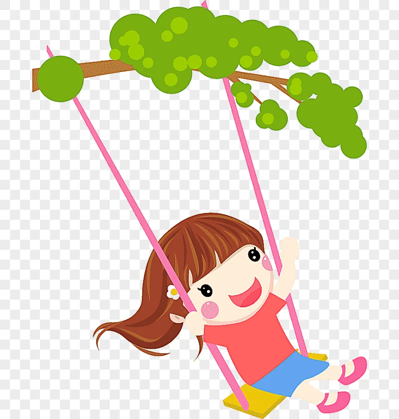 png clipart drawing animation avatar cartoon cute little girl swing child fashion girl