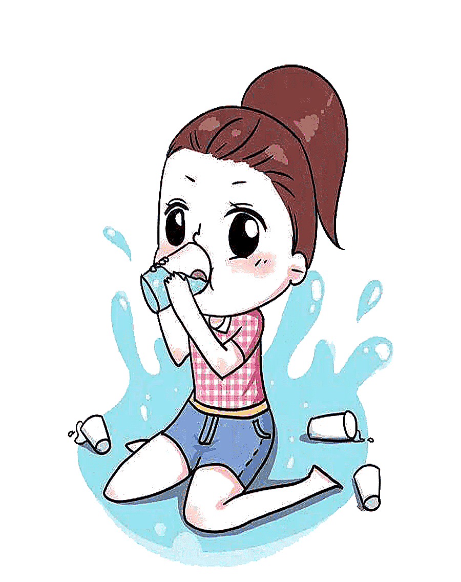 png clipart drinking thirst cartoon animation the little girl drinks water comics child