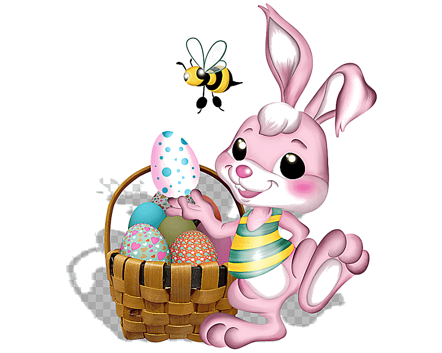 png clipart easter bunny and eggs easter bunny cartoon pink easter bunny with bee food eas