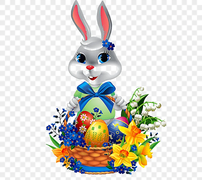 png clipart easter bunny basket easter egg baskets rabbit food painted