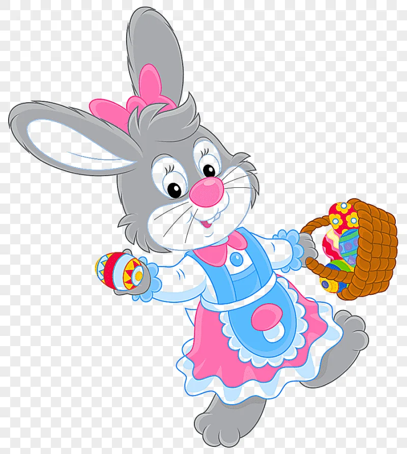 png clipart easter bunny easter bunny with egg basket photography vertebrate