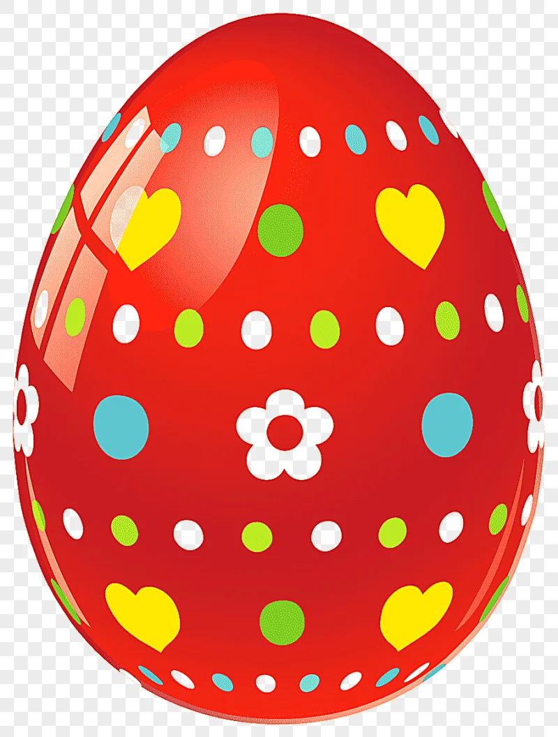 png clipart easter bunny easter egg egg decorating red easter egg with flowers and hearts
