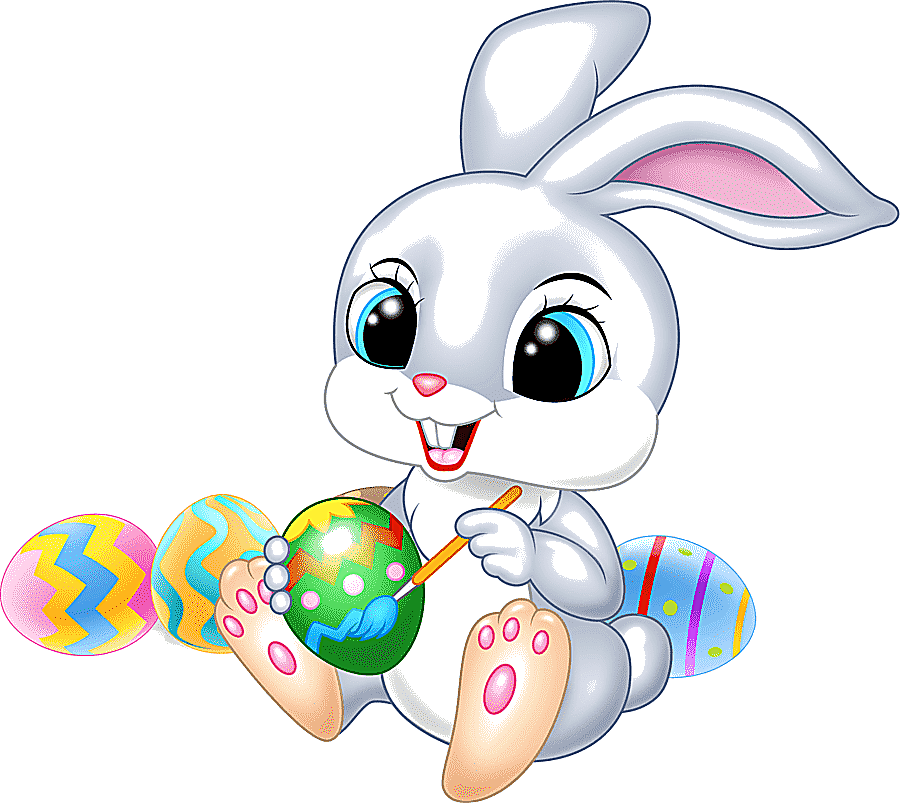 png clipart easter bunny gray rabbit cartoon