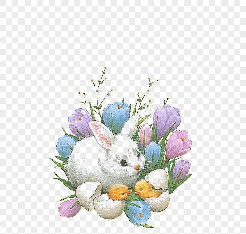 png clipart easter bunny happiness happy easter flowers rabbit flower arranging white