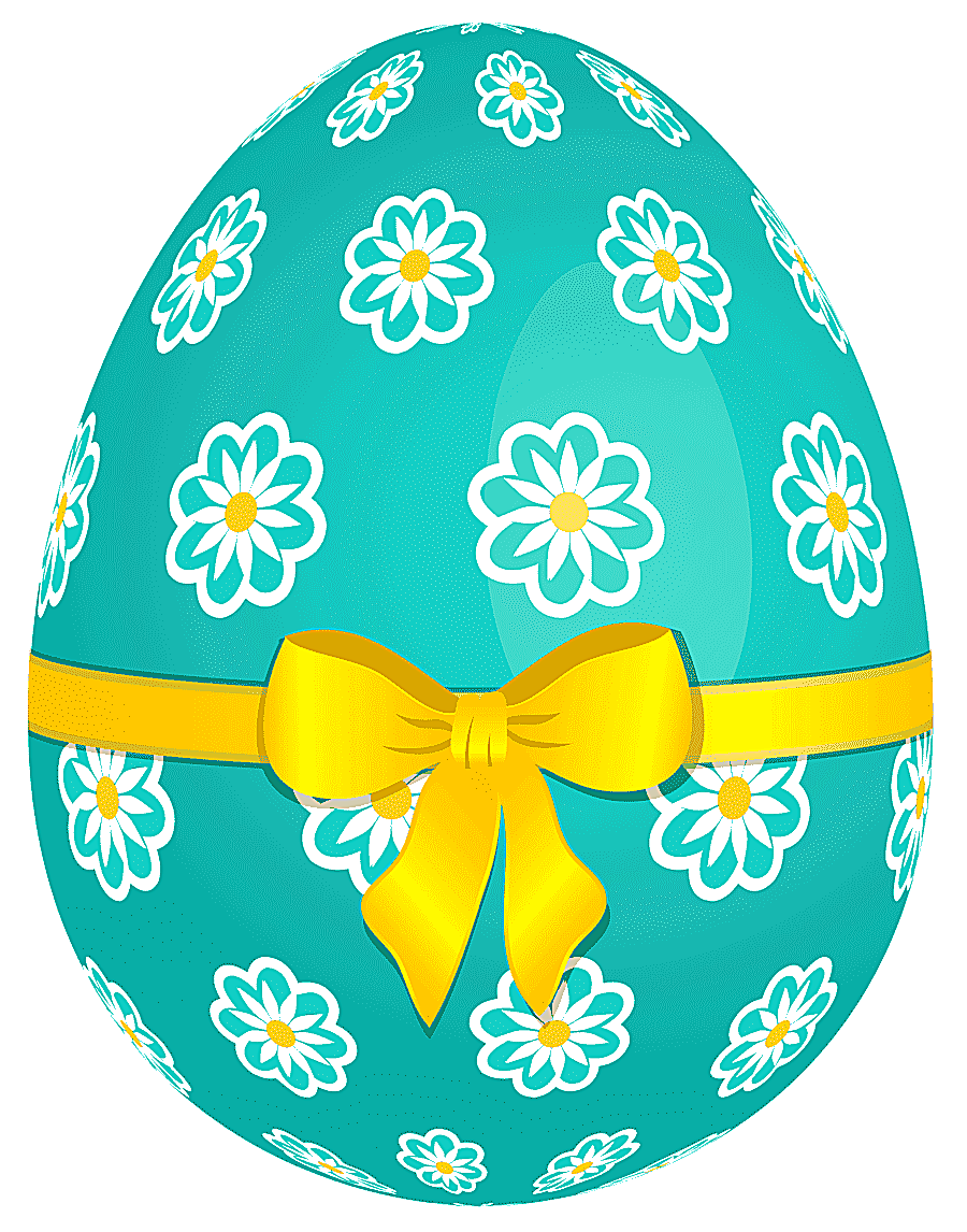png clipart easter egg easter basket sky blue easter egg with flowers and yellow bow green