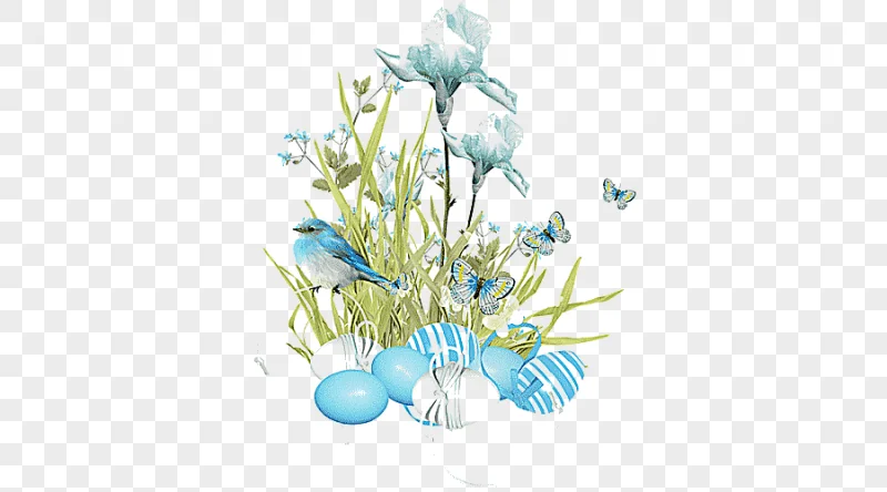 png clipart easter egg easter blue flower arranging