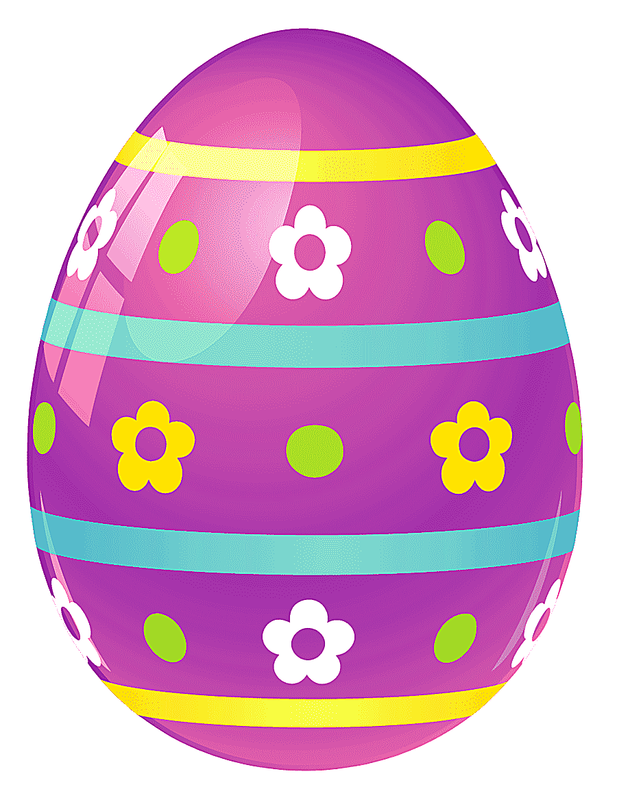 png clipart easter egg food purple easter egg with flowers purple white green and yellow f
