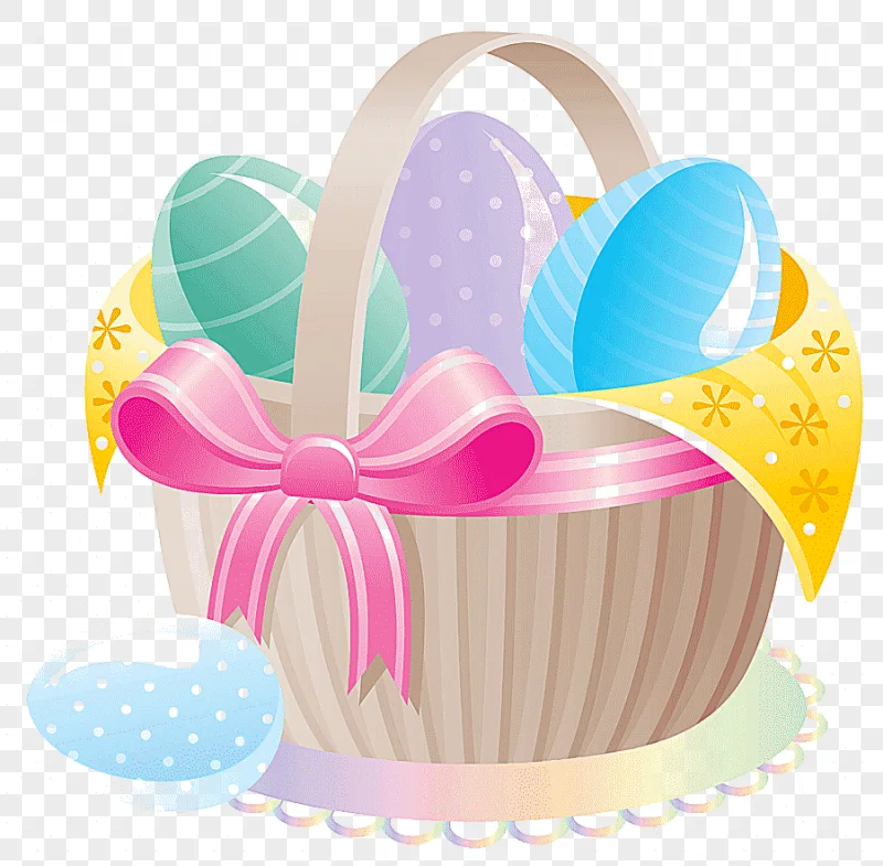 png clipart easter eggs and basket easter bunny easter egg basket delicate basket with eas