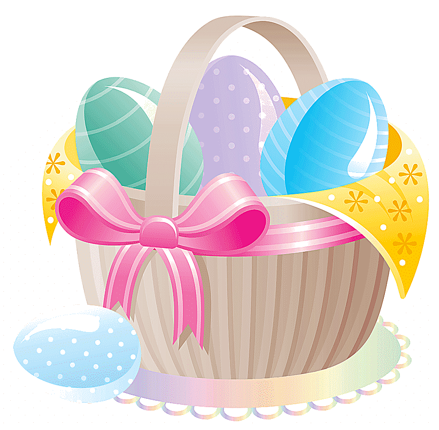 png clipart easter eggs and basket easter bunny easter egg basket delicate basket with eas