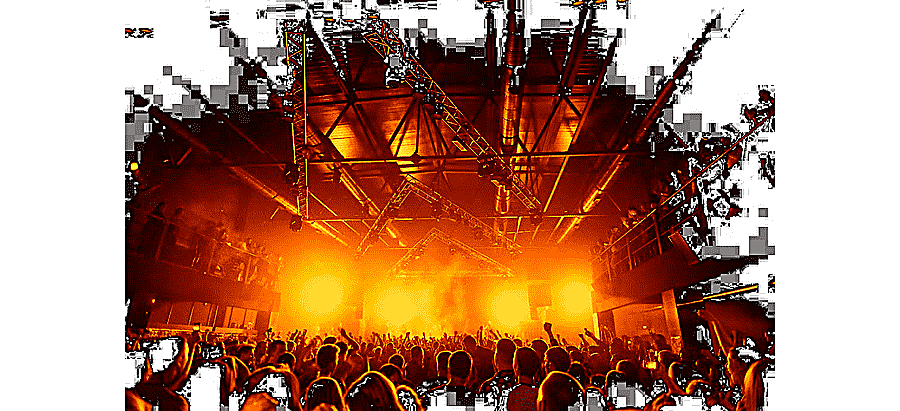 png clipart enthusiastic crowd concert stage spotlight light