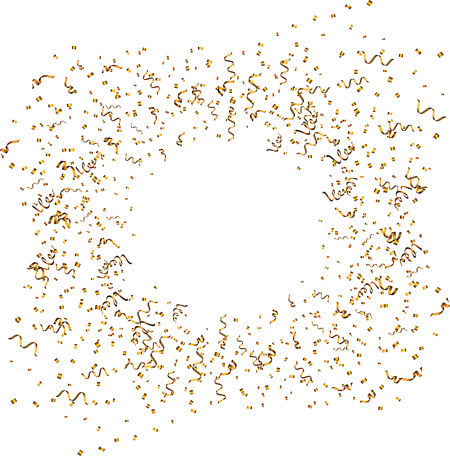 png clipart euclidean confetti painted floating golden ribbons and confetti watercolor pai