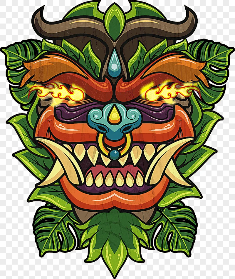 png clipart eye light fire a dragon mask whose eyes glow with fire ink dragon