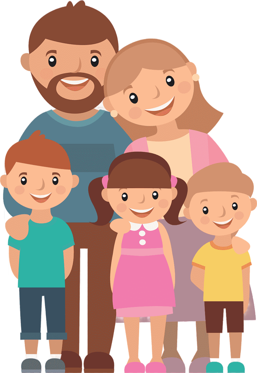 png clipart family cartoon family child hand