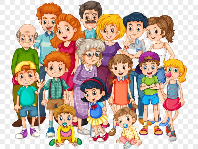 png clipart family cartoon illustration extended family family cartoon child people