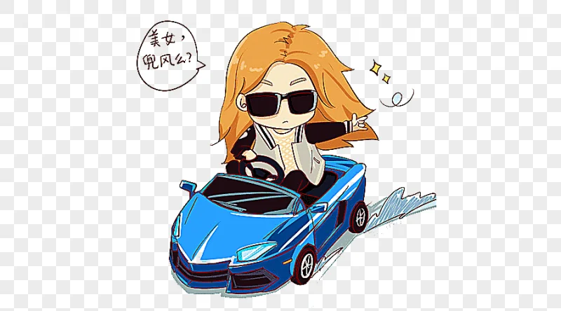 png clipart fanart snsd cartoon anime female cartoon riding blue car