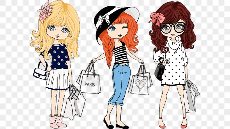 png clipart fashion cartoon illustration fashion design material cartoon women cartoon cha