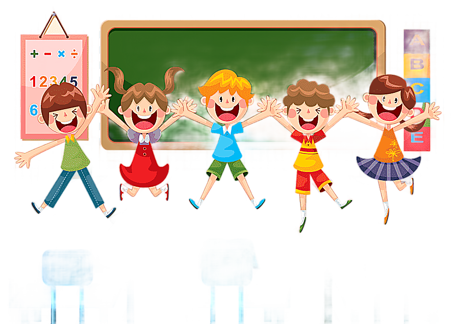 png clipart five children s jumping animated illustration student school classroom educati
