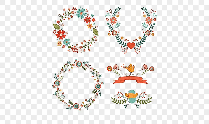 png clipart floral wreath flower easter wreath floral decorations easter motifs watercolor