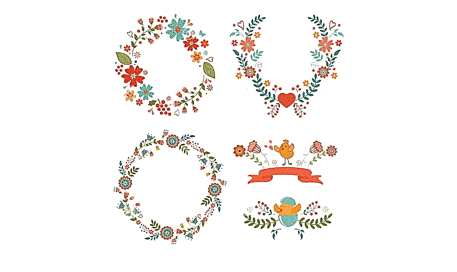 png clipart floral wreath flower easter wreath floral decorations easter motifs watercolor