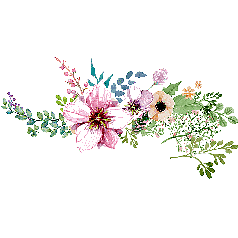 png clipart flower hand painted watercolor flower decoration pattern pink purple and brown