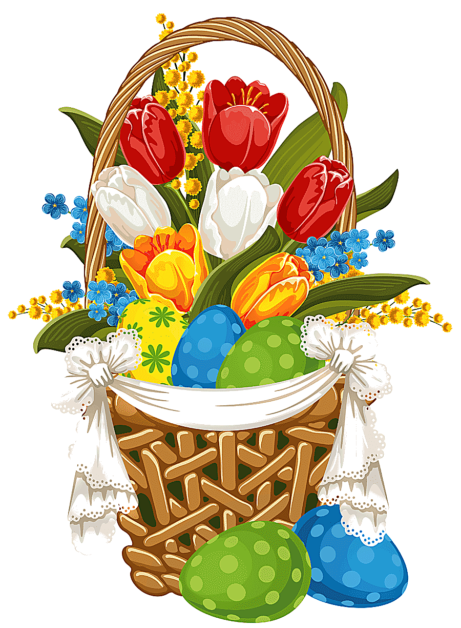 png clipart flowerpot painted easter basket with easter eggs flower arranging food