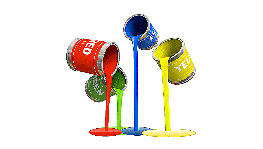 png clipart four paint cans pouring paint illustration painting bucket house painter and d