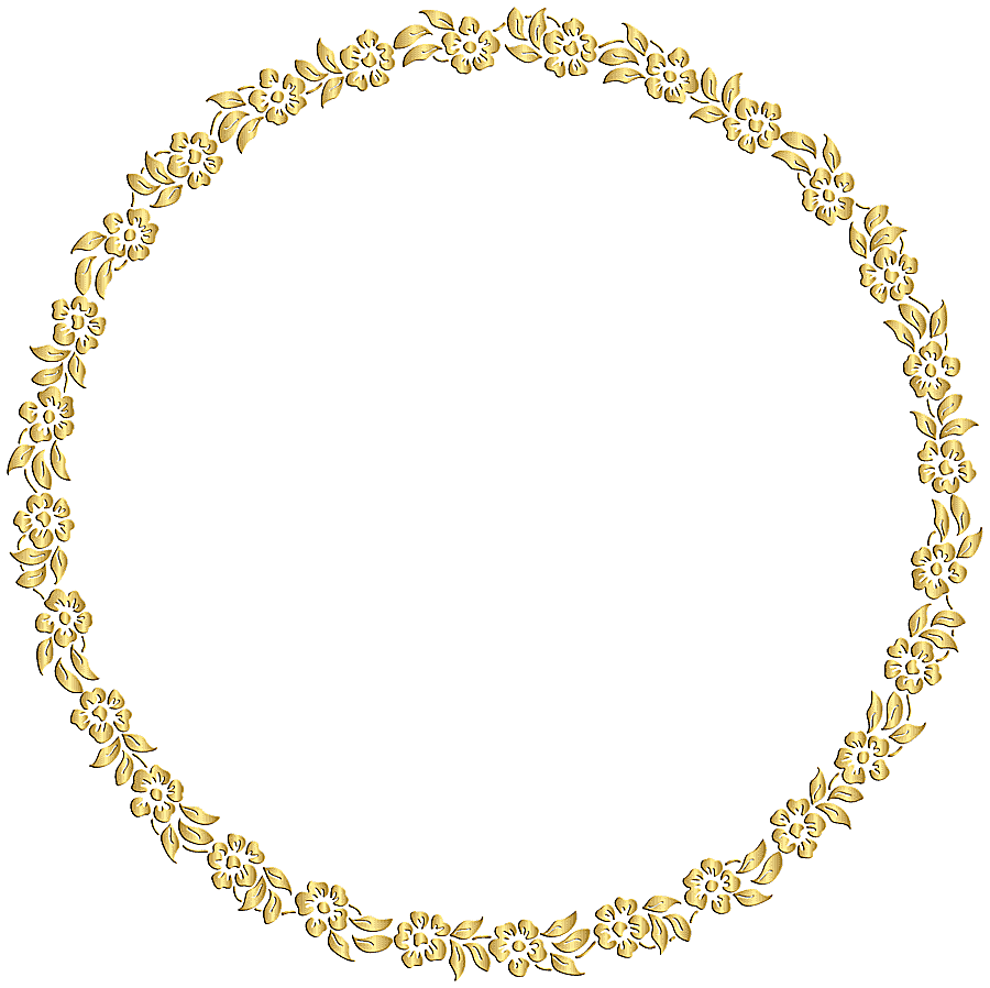 png clipart frame gold mirror golden round floral border floral frame illustration chemica