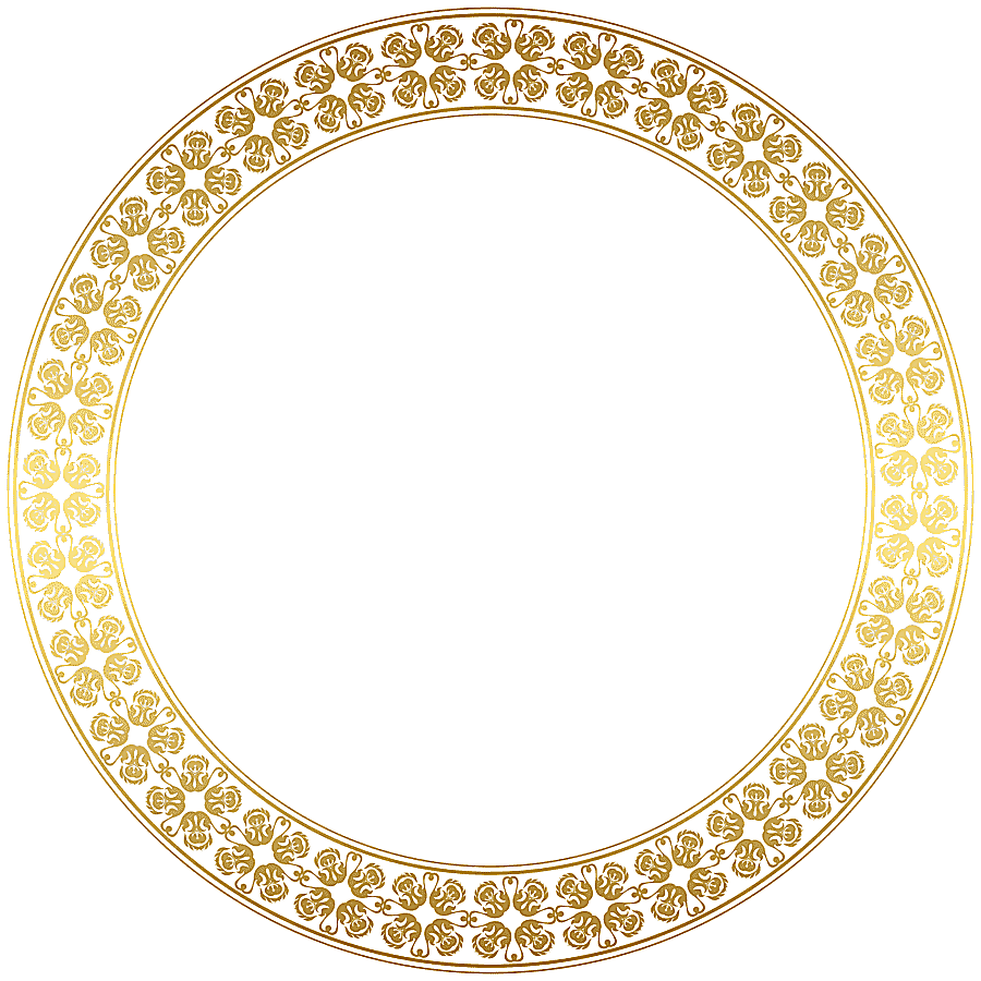 png clipart frame gold round gold border frame round brown frame against blue background c