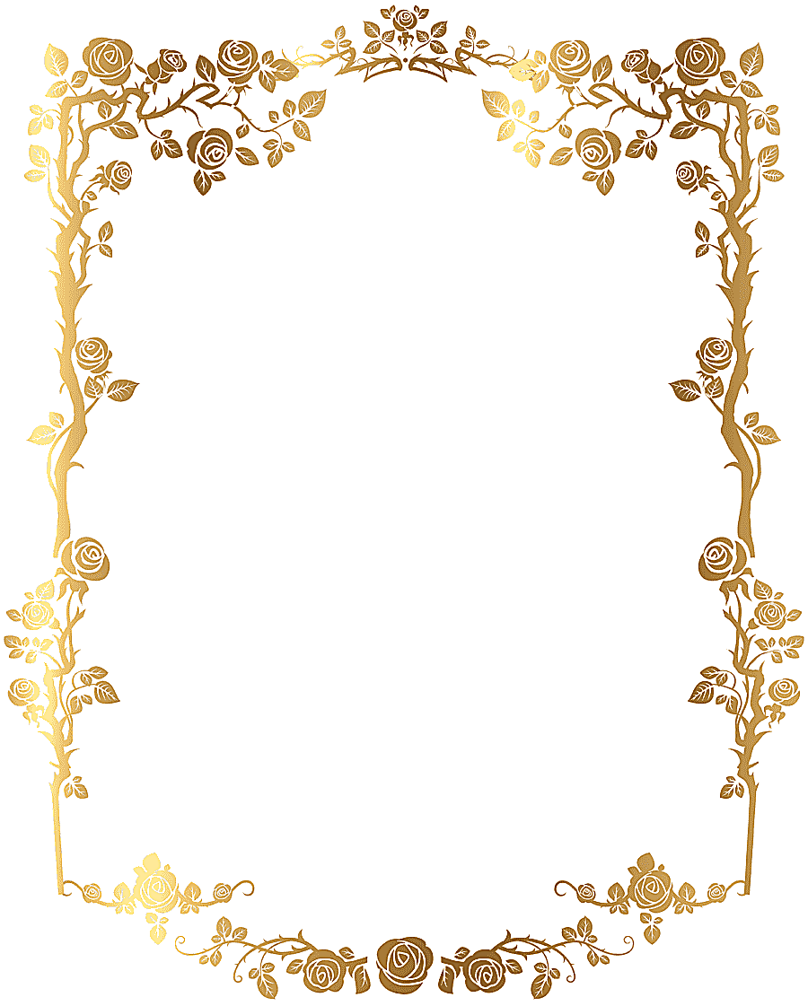 png clipart frame golden rectangular french floral border gold floral frame digital artwor