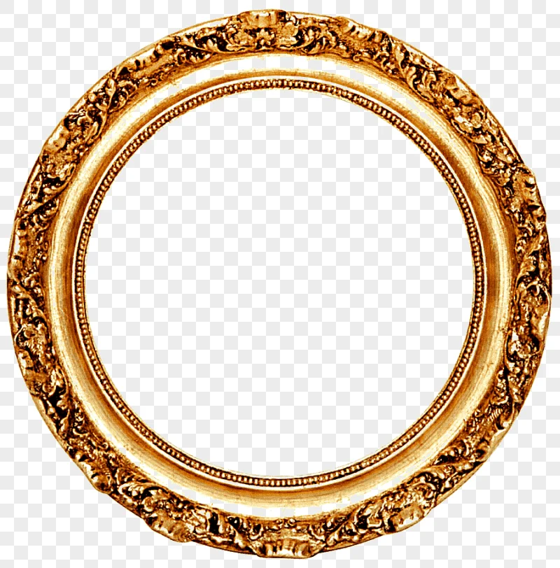 png clipart frame mirror circle gold leaf golden round frame round gold frame glass golden