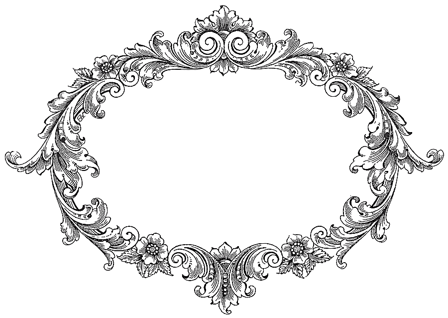 png clipart frame vintage clothing vintage border frame white and black floral wreath illu