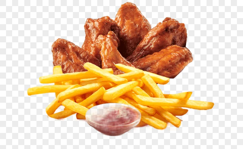 png clipart fried chicken wings and french fries with ketchup french fries chicken and chi