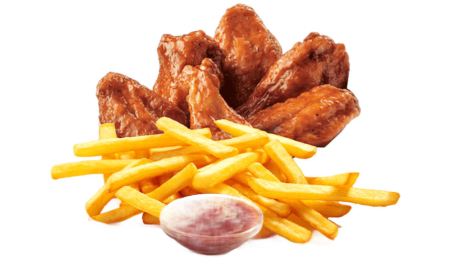 png clipart fried chicken wings and french fries with ketchup french fries chicken and chi