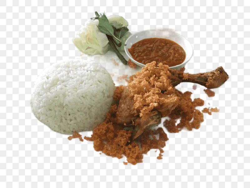 png clipart fried chicken with rice ayam goreng asli prambanan indonesian cuisine fried ch