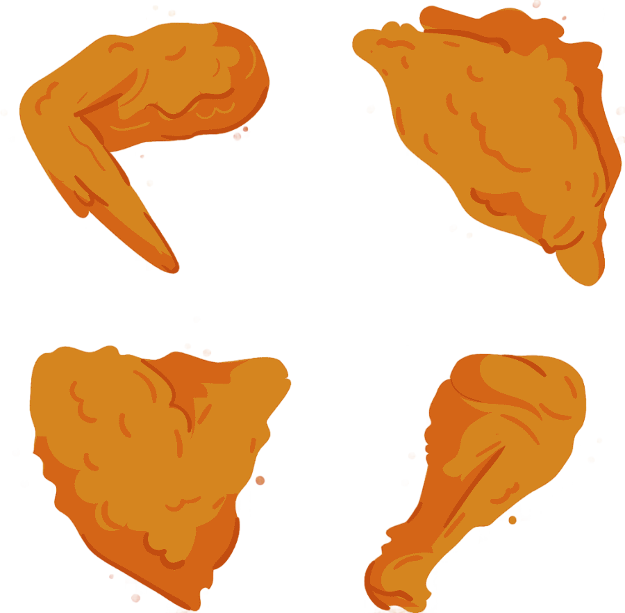 png clipart fried chickens illustration fried chicken buffalo wing kfc chicken nugget cart