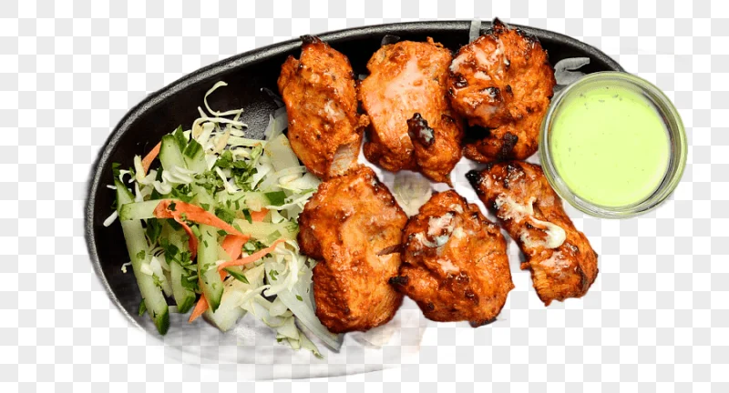png clipart fried chickens on hot plate take out tandoori chicken kebab indian cuisine pak