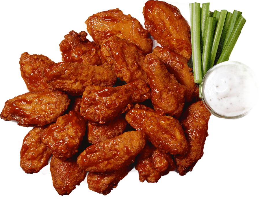 png clipart fried nuggets with mayonnaise and leek on white ceramic tray buffalo wing barb