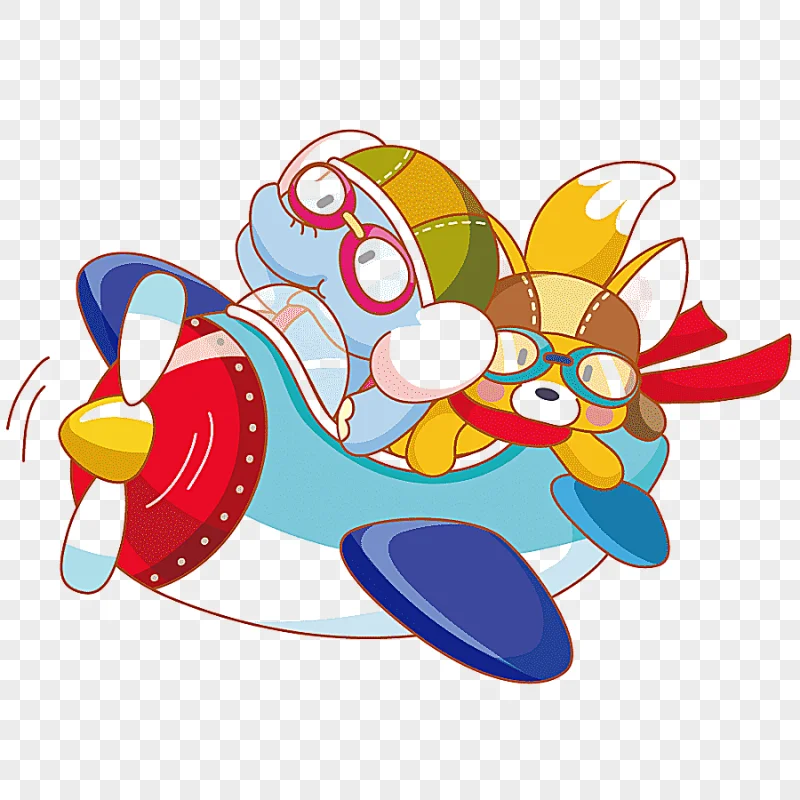 png clipart funny animal cartoon elephant fly a plane child animals