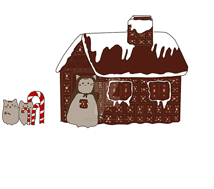 png clipart gingerbread house pusheen cat house food eating