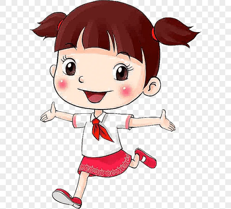 png clipart girl in white and red dress illustration animation woman red scarf cartoon a s