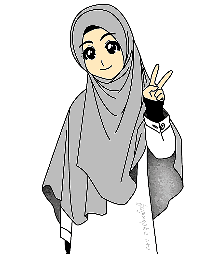 png clipart girl wearing hijab scarf animated hijab muslim islam drawing cartoon islam whi