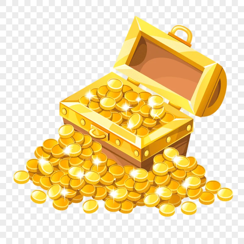png clipart gold chest treasure cartoon cartoon chest cartoon character gold