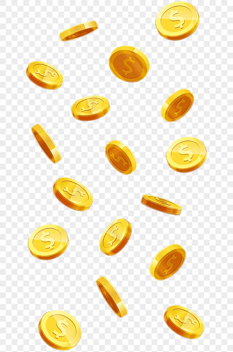 png clipart gold colored dollar coin lot illustration gold coin gold gold food orange