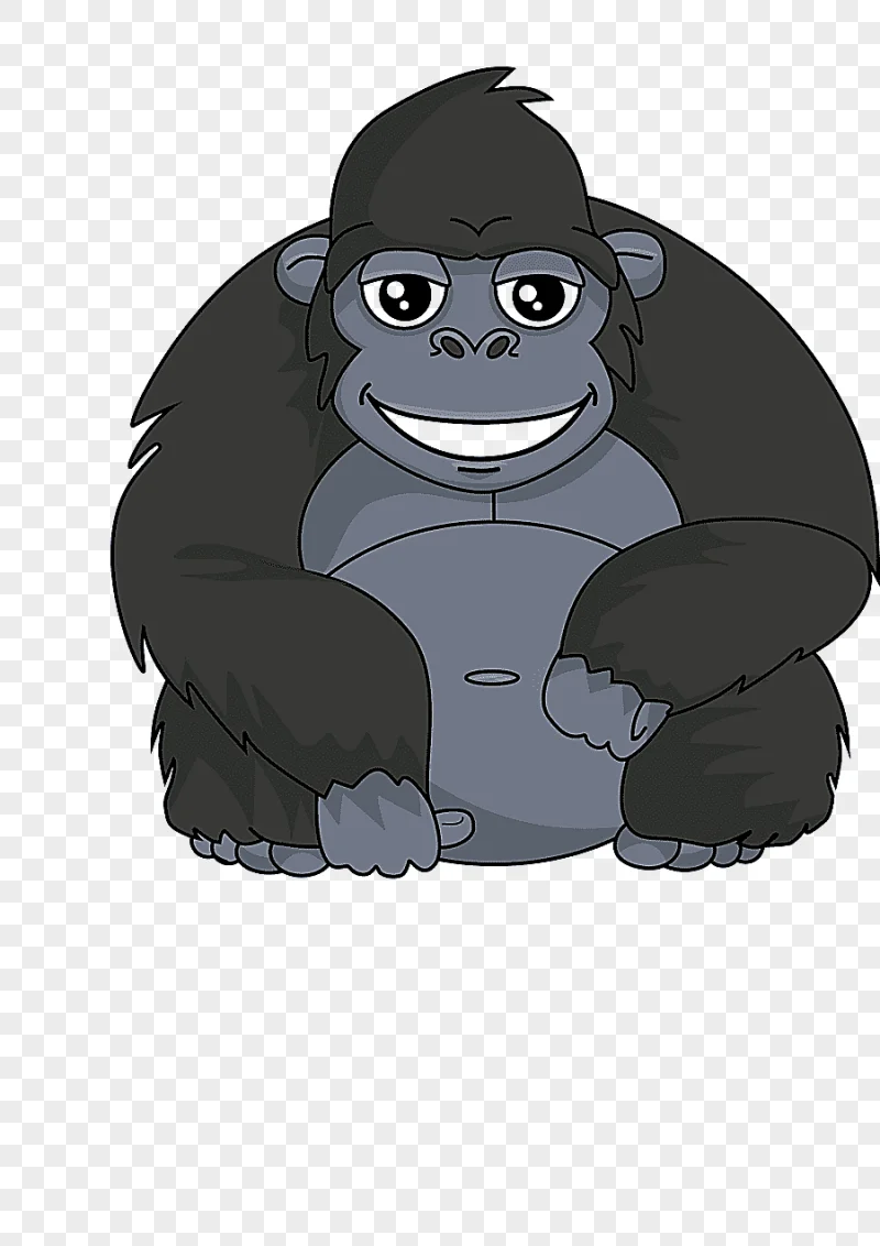 png clipart gorilas gorillas animal hunting cartoon gorilla game mammal