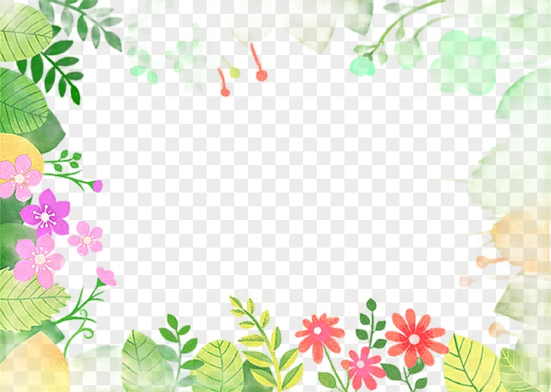 png clipart green floral boarder floral design green leaf cartoon animation green cartoon