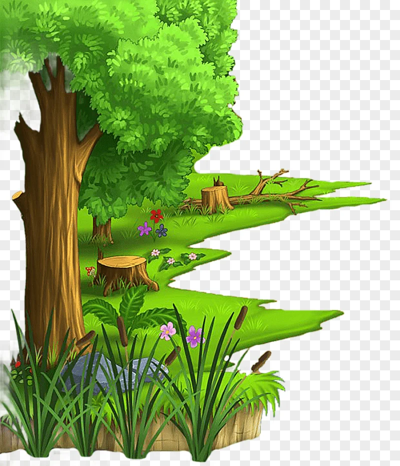 png clipart green leafed trees illustration cartoon animation desktop village jungle photo